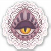 風変わり不気味お洒落目 シール (正面)