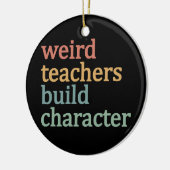 風変わり先生ビルドキャラクターレトロ先生 セラミックオーナメント (左)