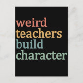 風変わり先生ビルドキャラクターレトロ先生 ポストカード (正面)