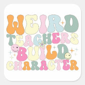 風変わり先生ビルドキャラクター教えの恋人クール スクエアシール (正面)