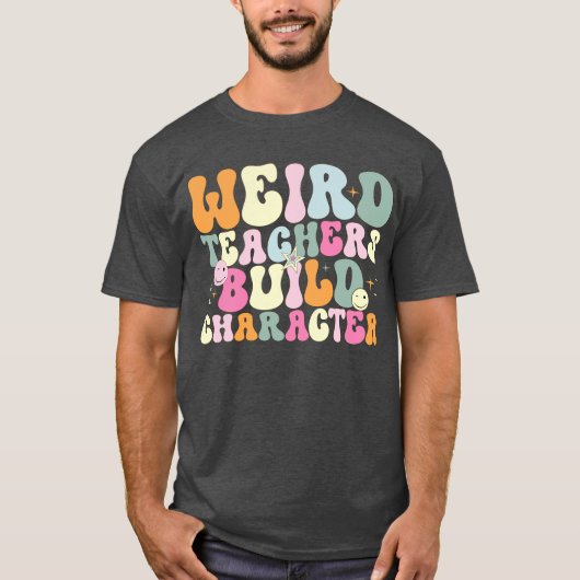 風変わり先生ビルドキャラクター教えの恋人クール Tシャツ (正面)