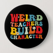 風変わり先生ビルドキャラクターGroovy先生 缶バッジ (正面)