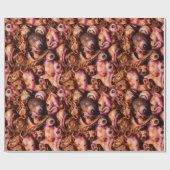 風変わり怖い抽象芸術エイリアン肉と眼球 ラッピングペーパー (フラット)