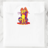 風変わり猫クイックスケッチ漫画 ラウンドシール (バッグ)