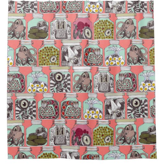 風変わり珊瑚 シャワーカーテン (正面)