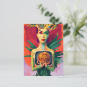 風変わり生来のパイナップル女神 ポストカード (スタンド正面)