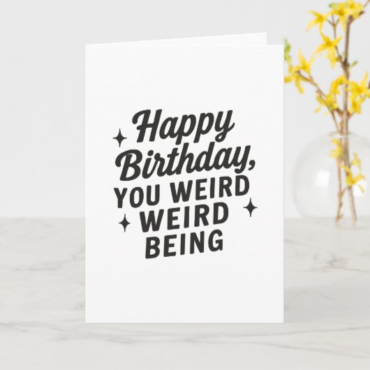 風変わり誕生日 カード (黄色い花)