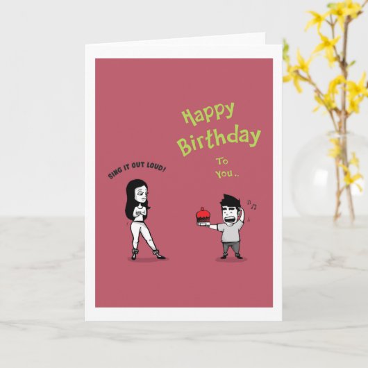 風変わり カード (黄色い花)