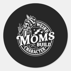風変わりMomsビルドキャラクタースケルトンおもしろいMom Moth ラウンドシール