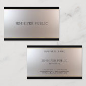 風情のあるグラムユニーク金ゴールドシルバモダンープレーン 名刺 (正面/裏面)