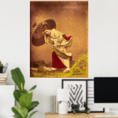 風日本の中のヴィンテージ ポスター (ホームオフィス)