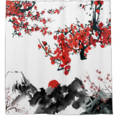 風日本の景シャワーカーテン シャワーカーテン (正面)