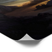 風景と大きな洞窟 ポスター (角)