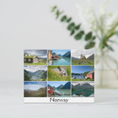 風景と文字付きポストカード： 'ノルウェー' ポストカード (スタンド正面)