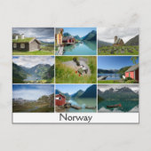 風景と文字付きポストカード： 'ノルウェー' ポストカード (正面)