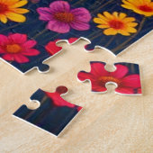 風景に照らされた輝くお洒落夕日 ジグソーパズル (側面)