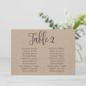 風景のウェディング席次表。モダンなラスティック 招待状 (スタンド正面)