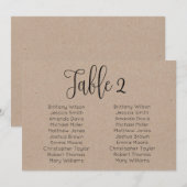 風景のウェディング席次表。モダンなラスティック 招待状 (正面/裏面)