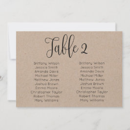風景のウェディング席次表。モダンなラスティック 招待状