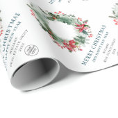 風景のホリデーシーズン 松の森 クリスマス リース ラッピングペーパー (ロールコーナー)