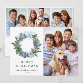 風景のリース クリスマス フォレスト 4 写真の挨拶
