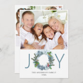 風景のリース クリスマス ホーリー ベリー グリーティング (正面/裏面)