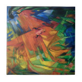 風景の中でフランツ・マルクカラフル動物 タイル (正面)