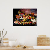 風景の中でフルーツが今も残る ポスター (キッチン)