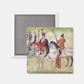 風景の中で二頭の騎兵 マグネット (正面/裏面)