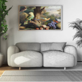 風景の中で生まれるヤコブ・ボグダニの鳥と果実 キャンバスプリント