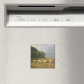 風景の中で羊の群れ マグネット (インサイチュ (食洗機))