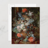 風景の中で花の花束 ポストカード (正面/裏面)