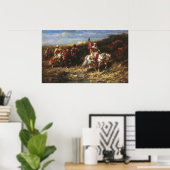 風景の中のアドルフ・シュレイエ・アラブ騎士 ポスター (ホームオフィス)