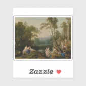 風景の中のダイアナとそのニンフ シール (シート)