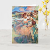 . .風景の中のダンサーby Edgar Degas カード (黄色い花)