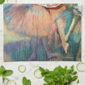 . .風景の中のダンサーby Edgar Degas キッチンタオル (折り畳み)