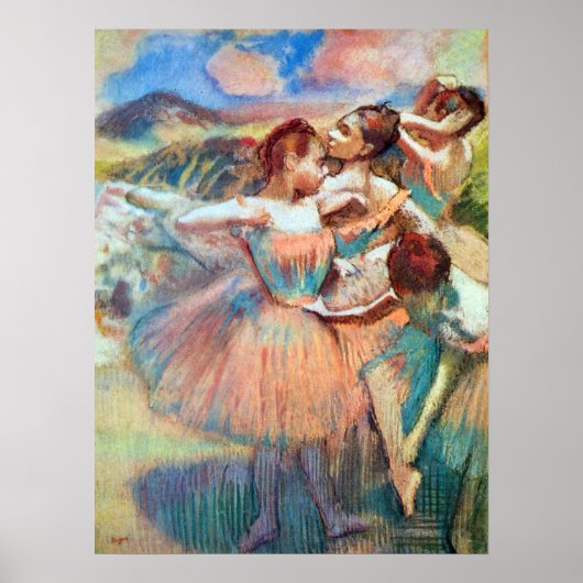 . .風景の中のダンサーby Edgar Degas ポスター (正面)