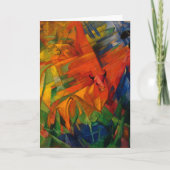 風景の中の動物Franz Marc カード (正面)