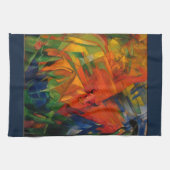 風景の中の動物Franz Marc キッチンタオル (横)