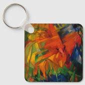 風景の中の動物Franz Marc キーホルダー (正面)