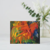 風景の中の動物Franz Marc ポストカード (スタンド正面)