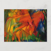 風景の中の動物Franz Marc ポストカード (正面)