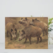 風景の中の四フランスのつの猪(Rosa Bonheur) カード (スタンド正面)