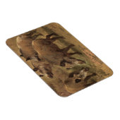 風景の中の四フランスのつの猪(Rosa Bonheur) マグネット (右側)