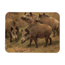 風景の中の四フランスのつの猪(Rosa Bonheur)