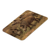 風景の中の四フランスのつの猪(Rosa Bonheur) マグネット (左側)