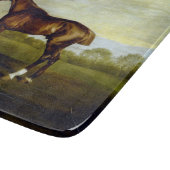 風景の中の栗の競走馬（ジョージ・スタブズ） カッティングボード (角)