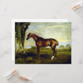 風景の中の栗の競走馬（ジョージ・スタブズ） カード (正面/裏面インサイチュ)