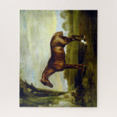 風景の中の栗の競走馬（ジョージ・スタブズ） ジグソーパズル (縦)