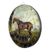 風景の中の栗の競走馬（ジョージ・スタブズ） ダーツボード (正面右)